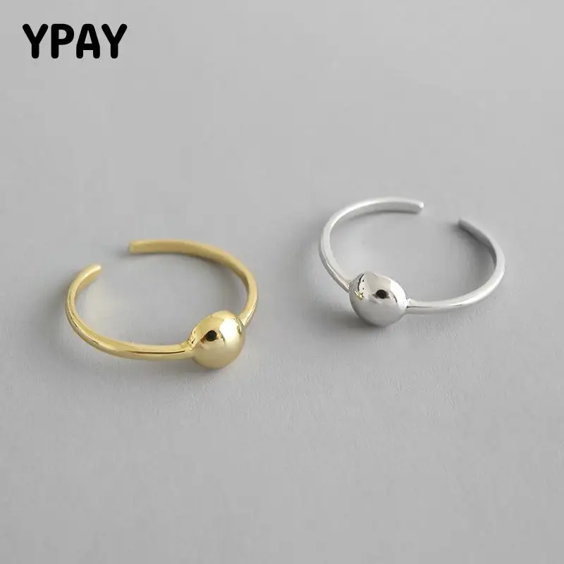 Регулируемые кольца YPAY из серебра 100% пробы женские минималистичные