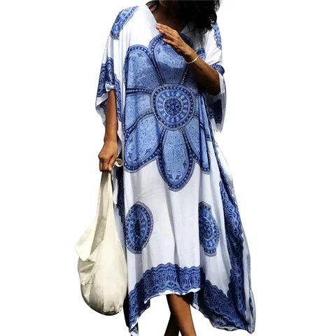 Длинный кафтан в стиле инди-фолк 2023, летнее пляжное платье, женская одежда, пляжная одежда большого размера, накидка Robe de Plage Saida de Praia # Q288