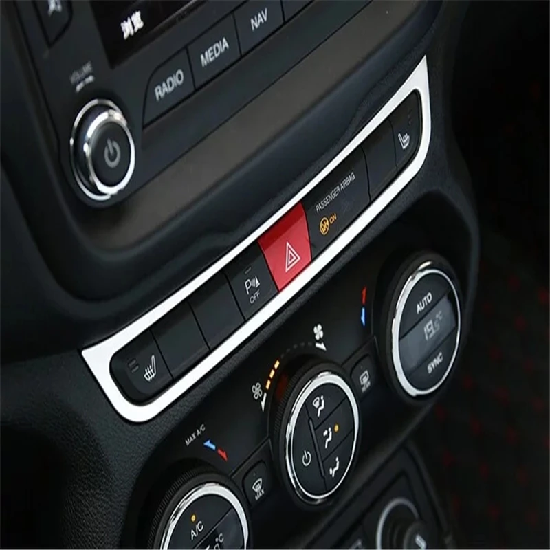 

WELKINRY Автомобильная крышка для Jeep Renegade 2014, 2015, 2016, 2017, 2018, передняя консоль, треугольный предупреждающий сигнал, кнопка переключения, ручка, от...