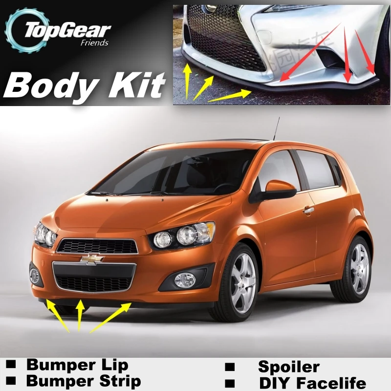 Бампер губы для Chevrolet Sonic 2011 ~ 2020 / Top Gear Shop спойлер тюнинга автомобиля/комплект
