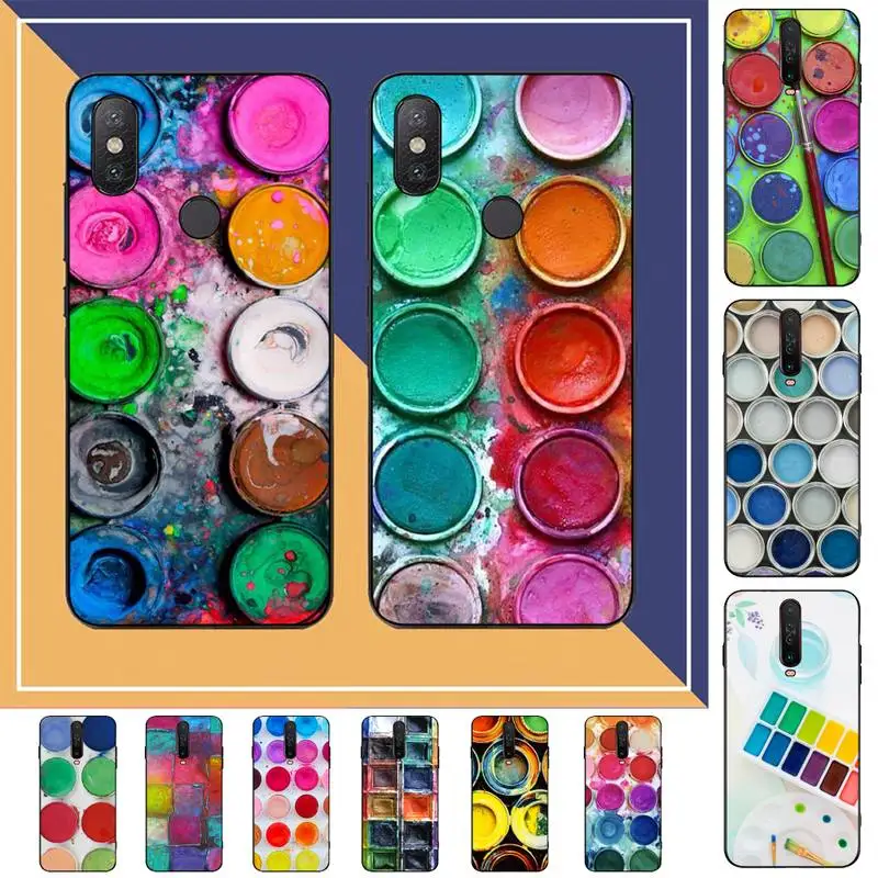 

FHNBLJ Watercolor palette Phone Case for RedMi note 7 8 9 6 5 4 X pro 8T 5A