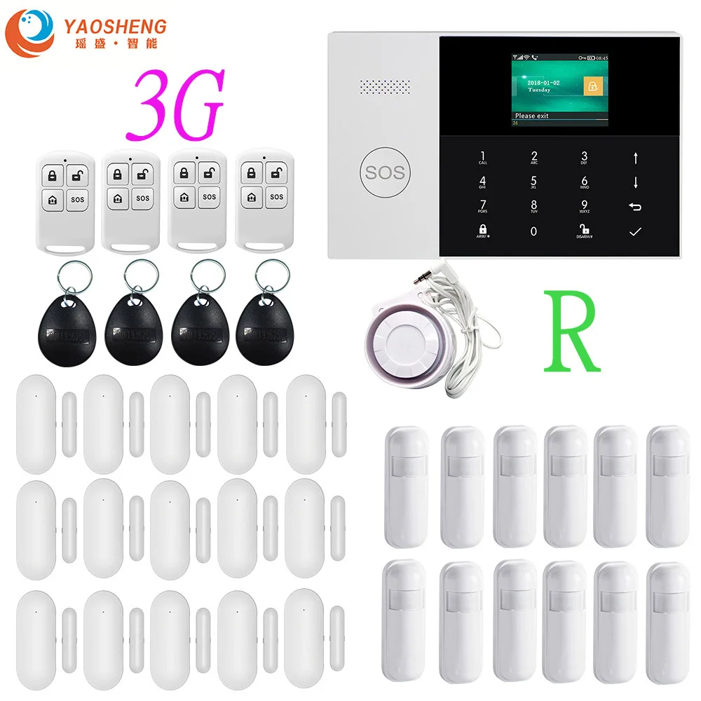 YS-023-PG-105-3G-R 3g Беспроводной Wi-Fi SIM GPRS SMS смарт-пульт дистанционного управления APP Top Home/Factory/House охранная сигнализация хост для IOS Android - Цвет: YS-023-PG-105-3G-R