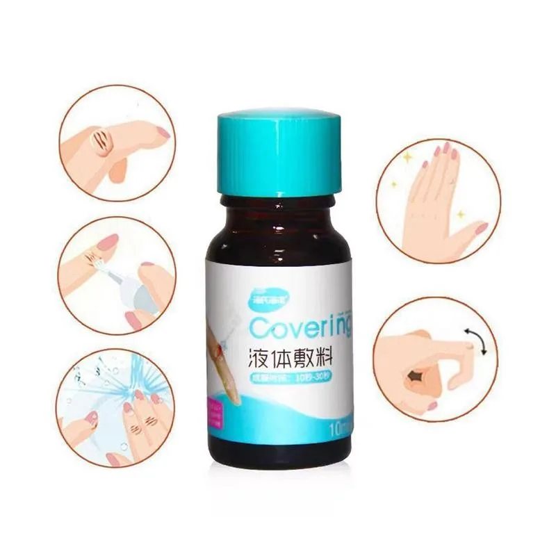 10ml Medical Disinfecting Adhesive Hemostasis Plaster Waterproof First Aid Liquid Bandage for Small Cut Wounds Healing Gel Patch | Красота и