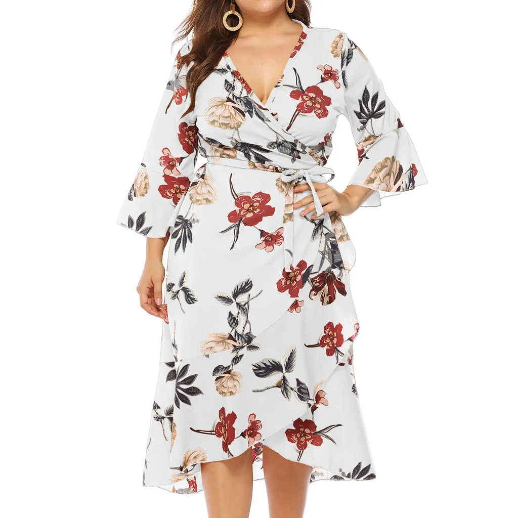 Высокое качество белое шифоновое платье 2020 женское летнее Повседневное размера