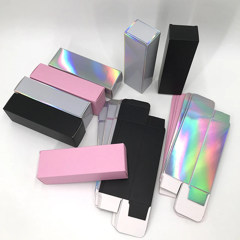 Custom Paper Box For Lash Shampoo Package Empty Holographic Pink Eyelashes Foam Boxes | Красота и здоровье