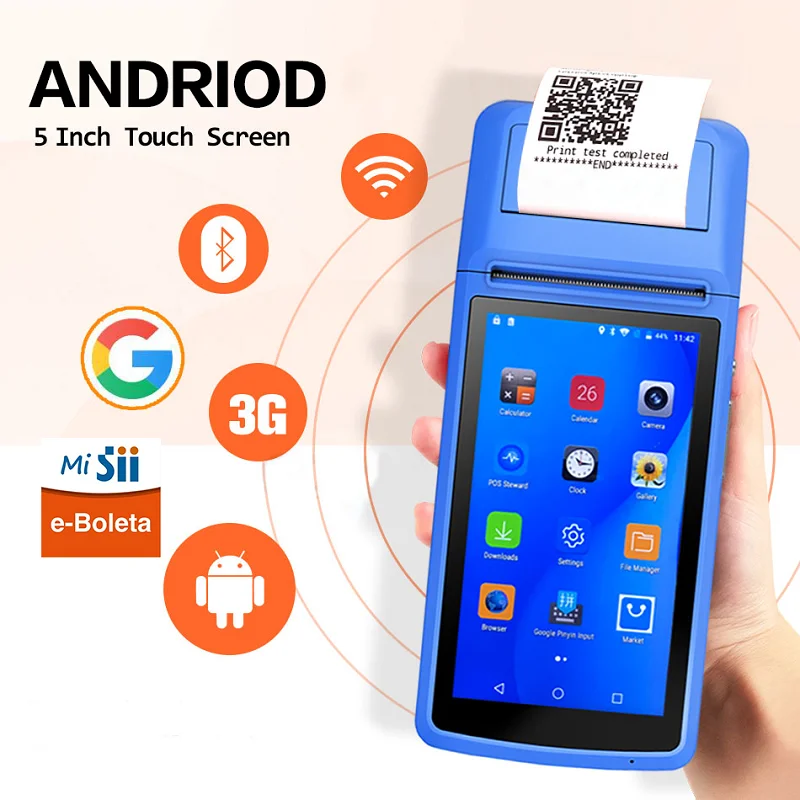 Термопринтер Milestone POS портативный с поддержкой Wi Fi и bluetooth 58 мм|receipt printer|thermal receipt