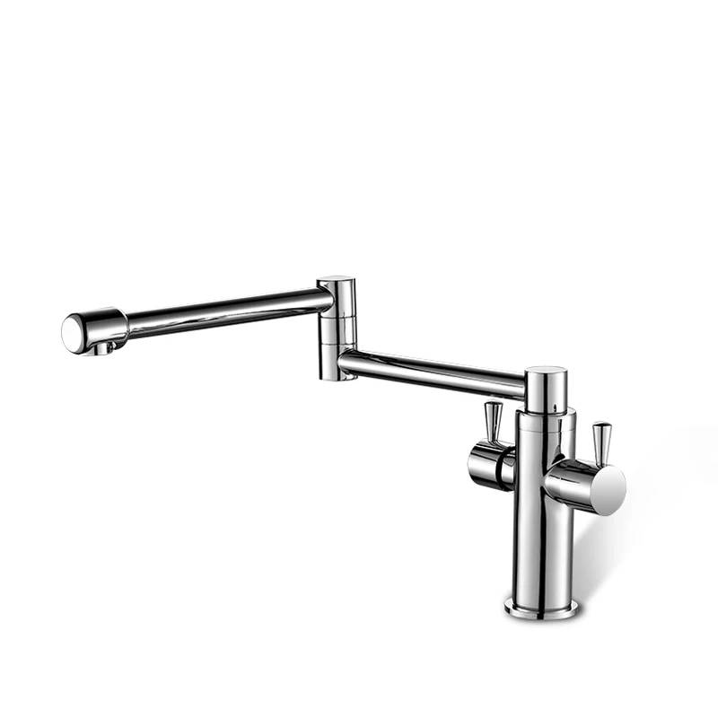Classic Brass Antique Black Kitchen Sink Faucet Mixer Deck Mounted Two Handle Folding Rotating Cold Hot Water Tap B3349 |