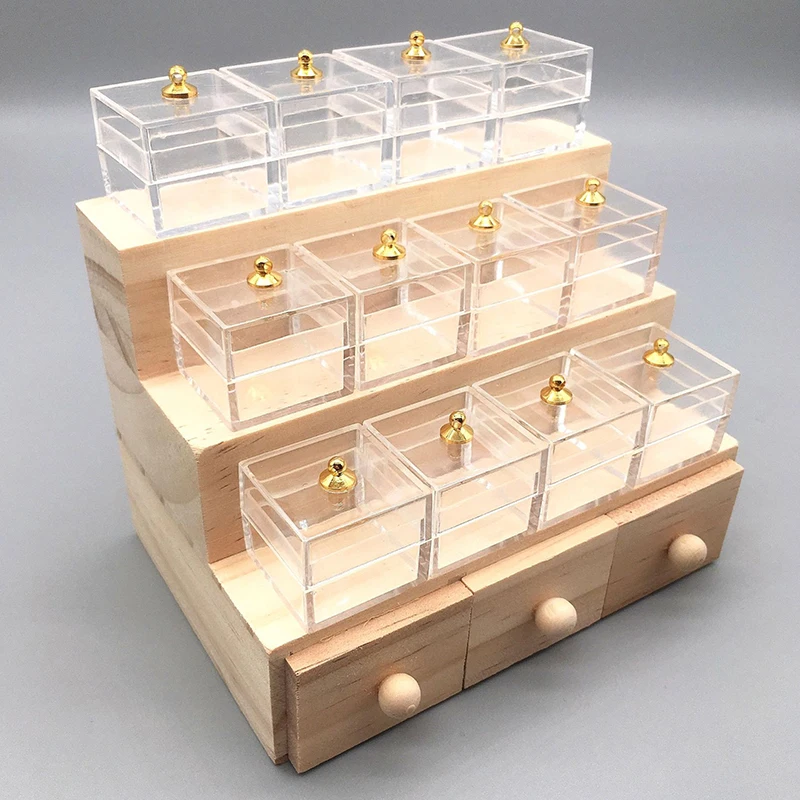 Armario en miniatura para casa de mu&ntilde;ecas, vitrina de exhibici&oacute;n de verduras y dulces, decoraci&oacute;n de juguete de imitaci&oacute;n, accesorios para cocina y supermercado, 1:12-2