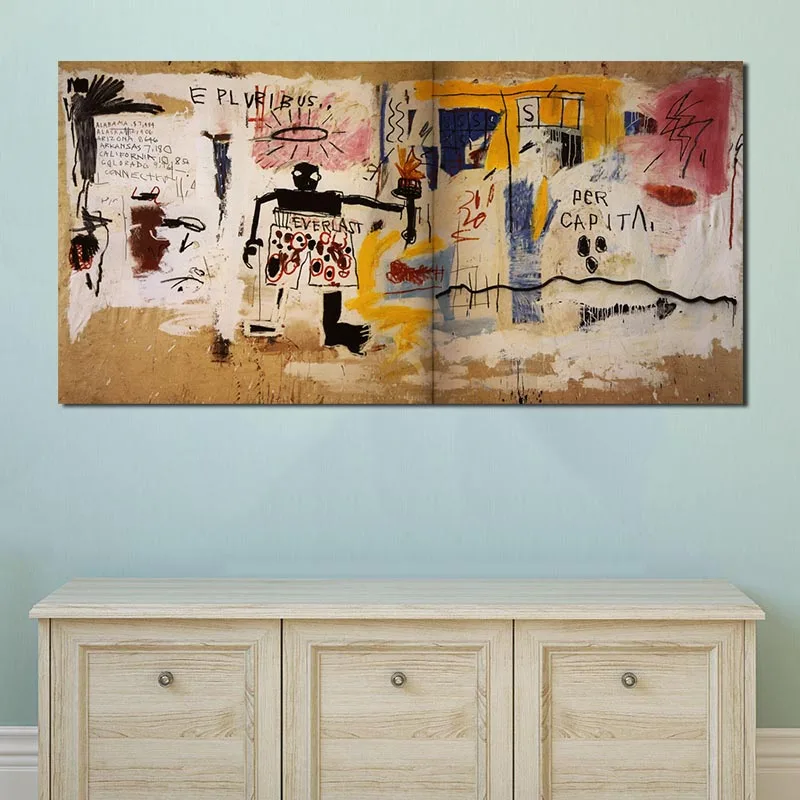 

Jean Michel For Capita Minimalist Art Canvas Poster Painting Wall Picture Print Home Bedroom Decoration Accessories Framework HD