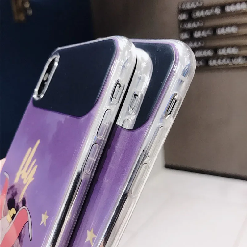 Зеркальные Чехлы для iPhone X Xs MAX XR 11 Pro Роскошный чехол телефона с милым дьявольским