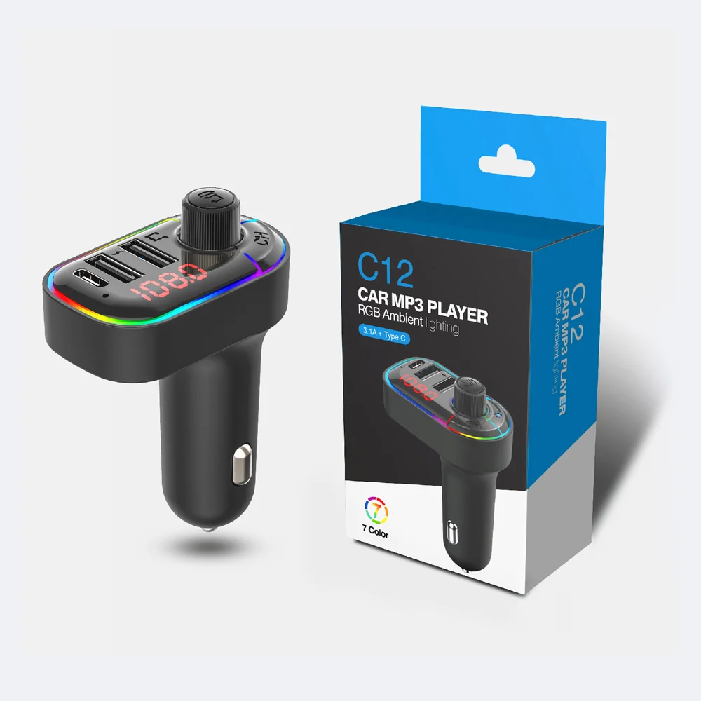 

Universal Car FM Transmitter Bluetooth 5.0 Wireless MP3 Player Dual USB Fast Charging 3.1A Audio Receiver Car Accessories