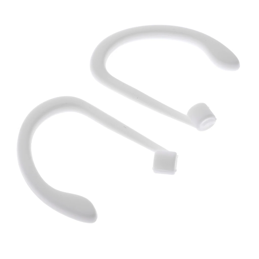 White 1 пара силиконовых наушников Анти-потеря ушной крючок держатель для Apple Airpods Air pods Earpods ремень наушники аксессуары силикон - Цвет: White