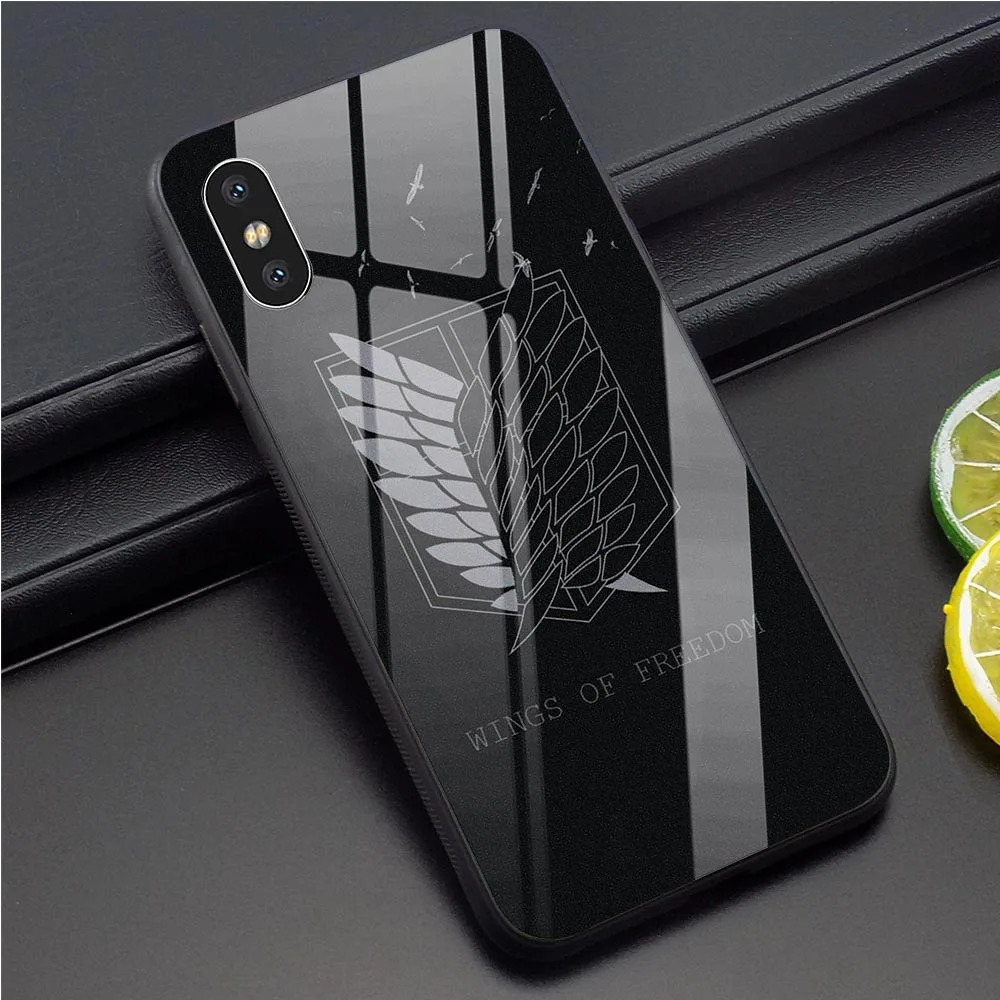 Чехол для телефона с закаленным стеклом Attack On Titan iPhone 7 Plus 5 6 6S 8/6 8 X XS XR Xs Max|Бамперы| |