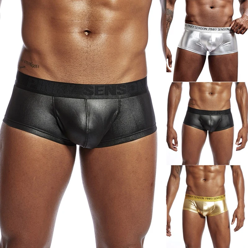 Мужские трусы боксеры с металлическим блеском 3 цвета|Мужские боксеры| |