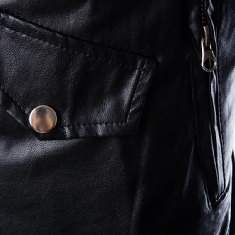 

new Boutique men Leather Jackets Mens Fashion Multi Zippers Slim Coat Skull Motorcycle Leather Jacket Fitness Casaco Masculino