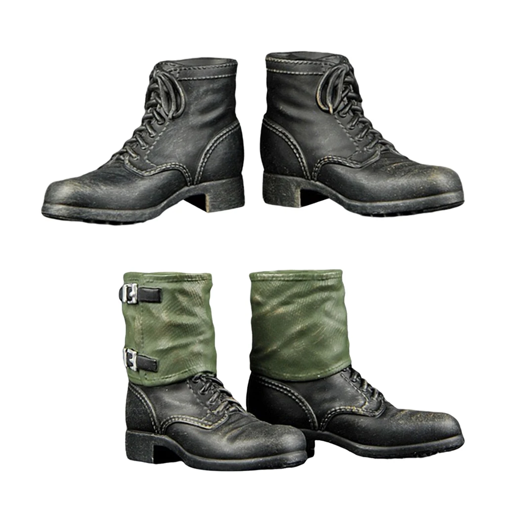 

1:6 Male Soldier Combat Boot Shoes for 12inch Action Figures Dolls Costume
