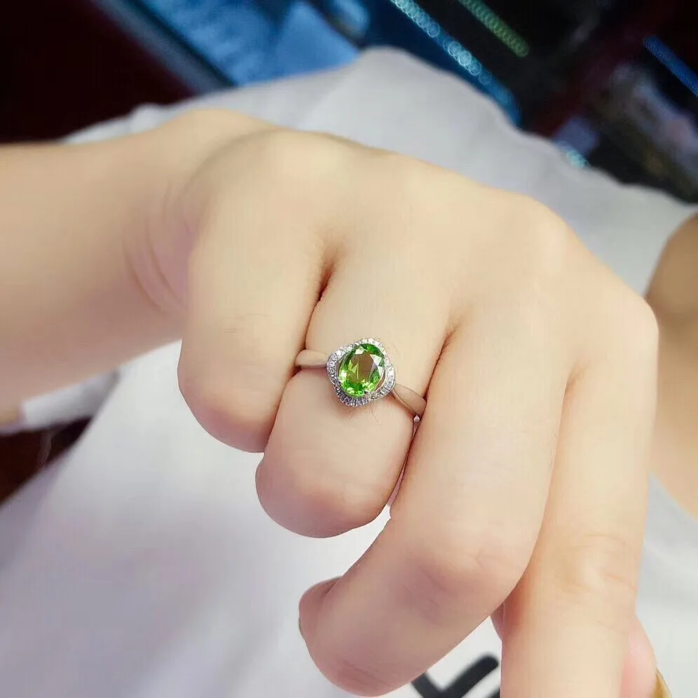 Кольцо с цаворитом настоящие хорошие драгоценности 18 K золото ювелирные изделия натуральный нетепло 1.45ct цаворит драгоценные камни цавориты женские обручальные кольца