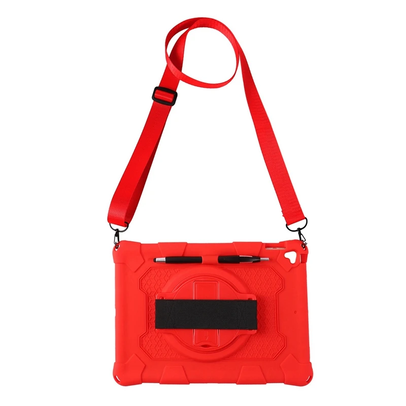 

Silicone Case for iPad 10.2 2020 2019 iPad Air 10.5 2019 iPad Pro 10.5 2017 Anti-Drop Tablet Case with Pen and Strap