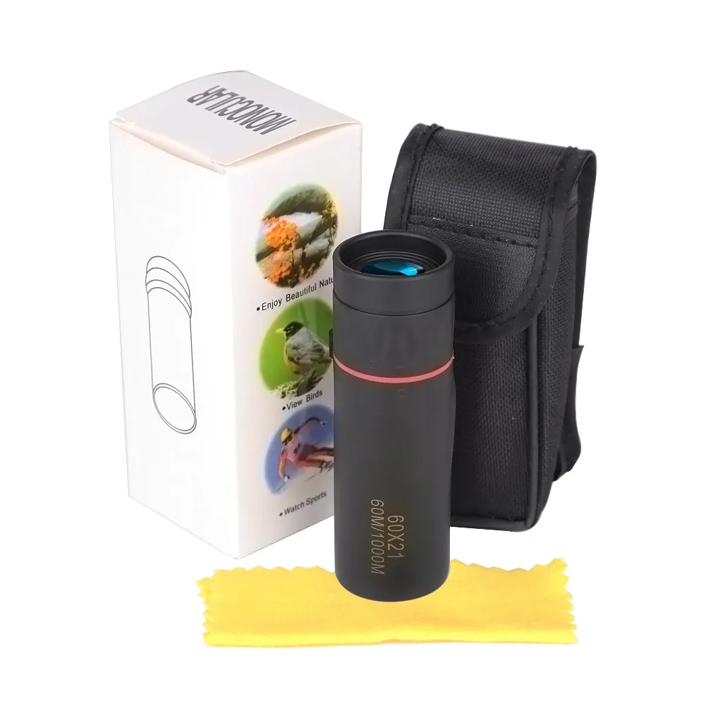 

60x21 MINI Monocular Lightweight Optical HD Lens Telescope For Outdoor Sport Camping Hiking Telescope With Bag Lens Cloth