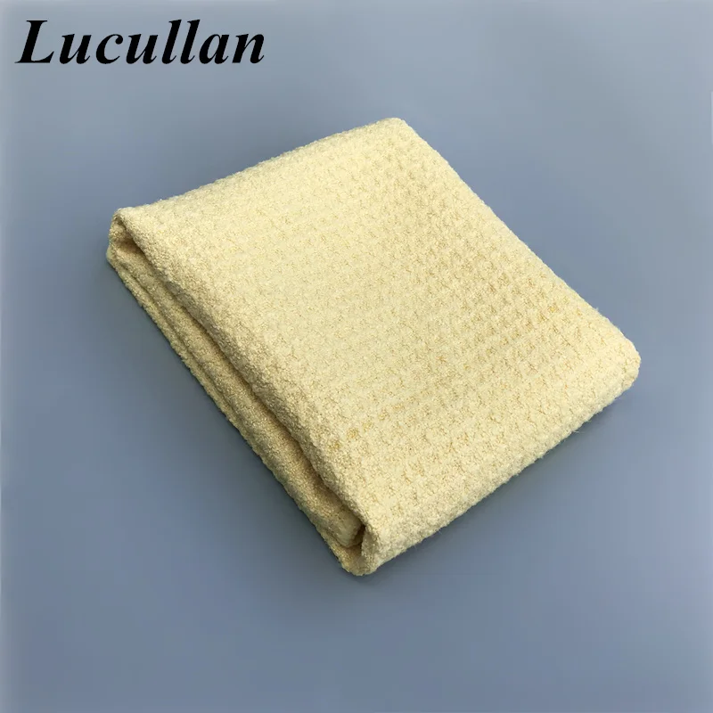 Lucullan Magic Мощность супер поглощающей Вафельная Ткань 30X40 см 380GSM микрофибровое полотенце для Стекло Краски и интерьера - Цвет: 1PC Yellow