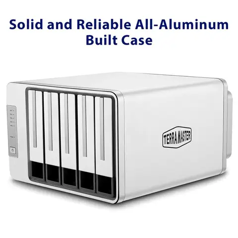 TerraMaster D5-300C USB3.0(5 Гбит/с), корпус RAID типа C 5-Bay, поддержка RAID 0/1/одиночный эксклюзивный режим 2 + 3 RAID (безбездисковый)