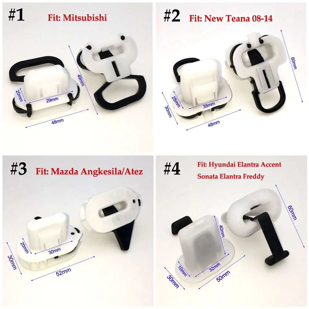 2 шт. крепежный зажим для крепления на заднее сиденье автомобиля VW Audi Peugeot Nissan Mazda