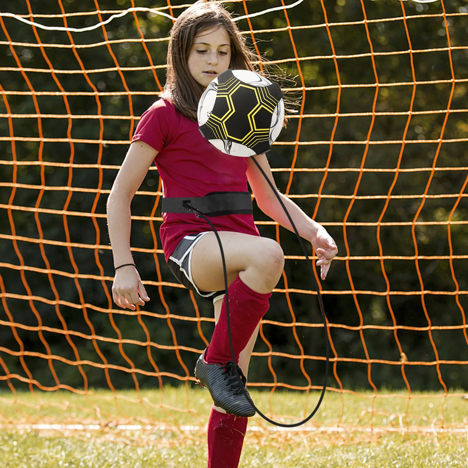 

Kids Adult Soccer Ball Practice Belt Football Kick Training Belt Adjustable Trainer Equipment Solo Practicing Belt