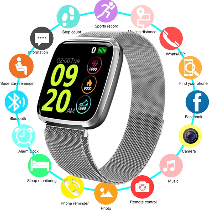 S7 Фитнес Смарт-часы сердечного ритма крови Давление монитор сообщение вызова