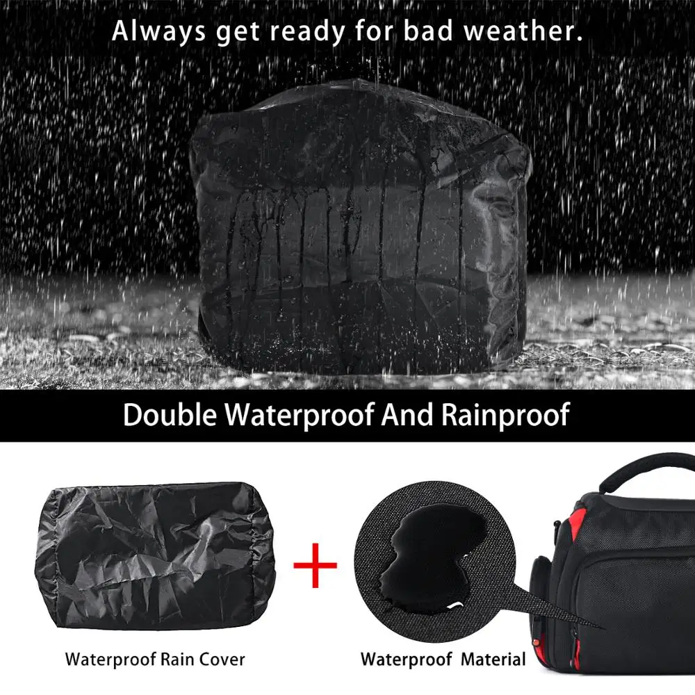 hot professional dslr waterproof digital camera shoulder bag video case for sony lens canon nikon pouch cameras backpack free global shipping