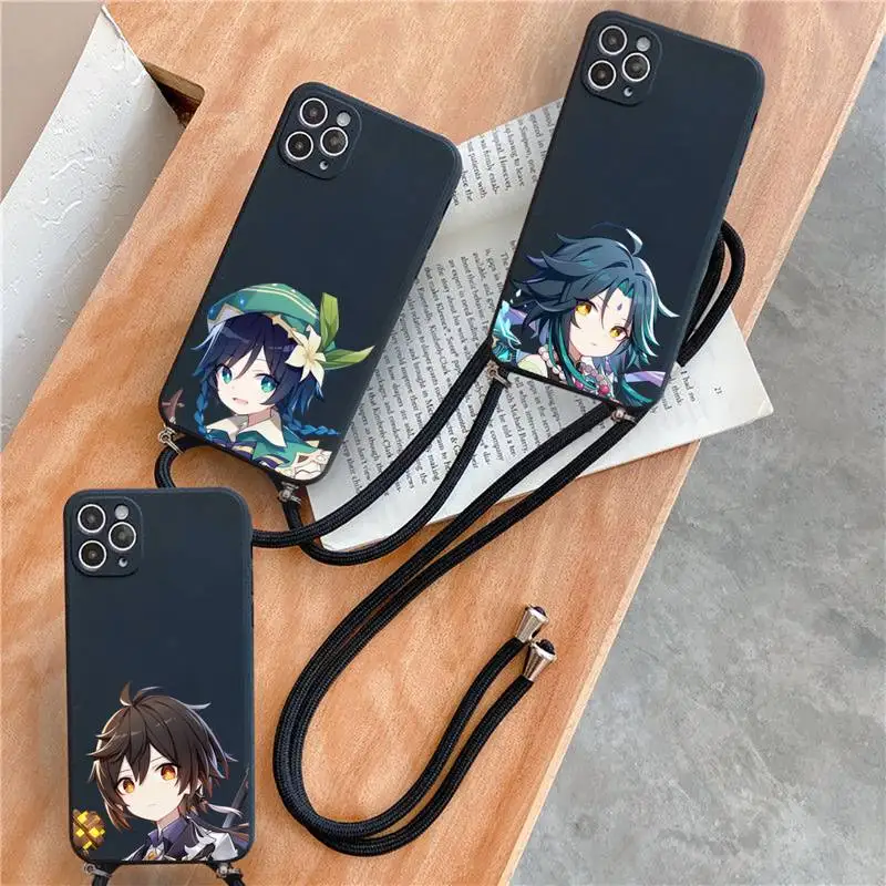 

Genshin impact game cute cartoon Phone Case for iPhone 7 8 11 12 se 2020 mini pro X XS XR MAX Plus high quality capa etui