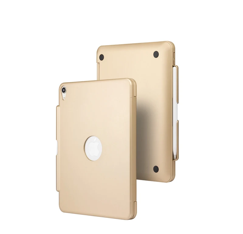 [Новое] Bluetooth клавиатура чехол для Apple iPad Pro 11,", 7-Цвет с подсветкой и жесткий Беспроводной клавиатура с смартфона с держателем для карт