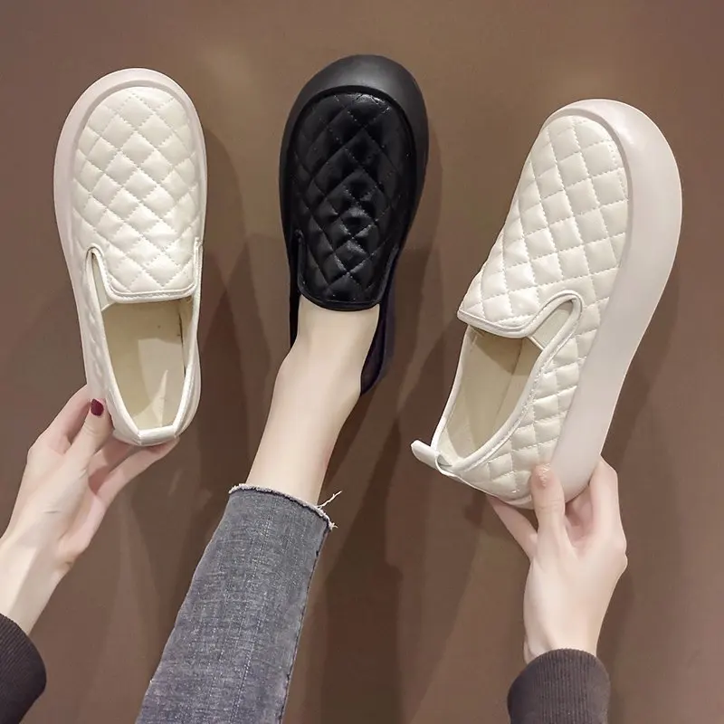 

Women's Shoes Fashion Shallow Mouth Lazy Thick-soled Shoe Women Casual All-match Comfortable Wear-resistant Single Shoes