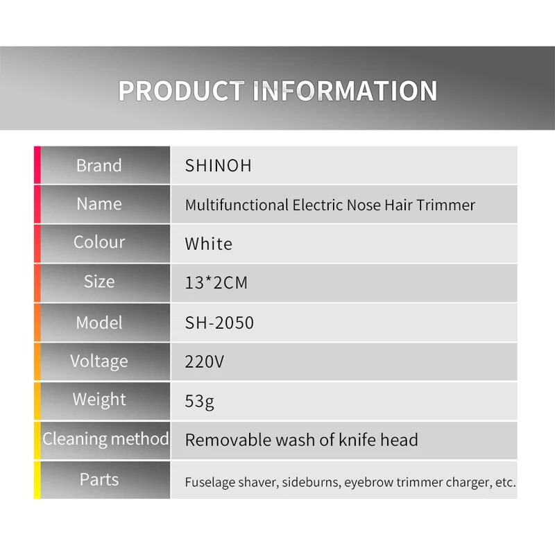 4 в 1 Электрический триммер для носа аккумуляторные триммеры бровей