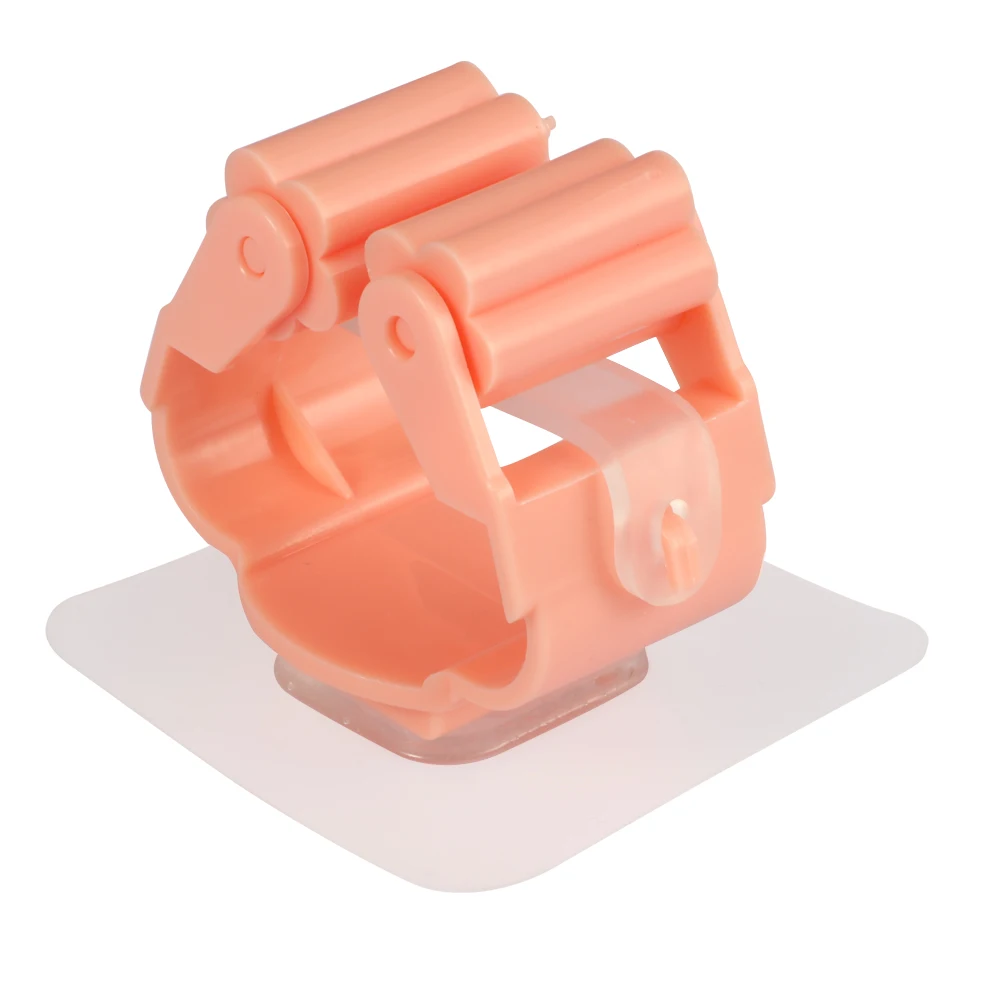 

ABS Wall Mounted Mop Holder Broom Hanger Clip Home Goods Seamless Bathroom Home Kitchen Organizer Racks Drop Shelf