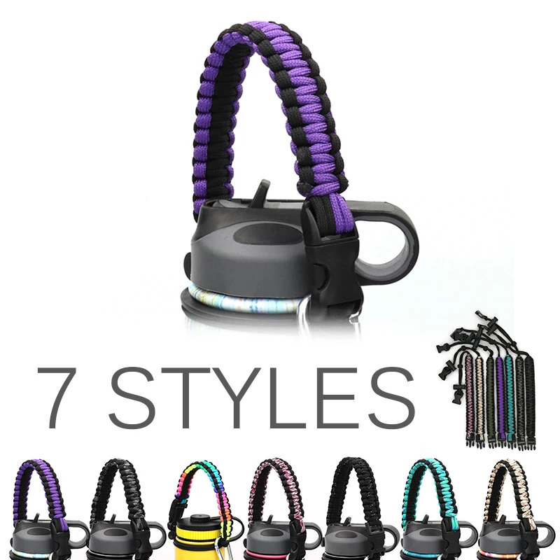 

1pc Portable Paracord Handle Bottle Strap Cord Safety Decoration Ropes New Fit For Hydro Flask Universal Oz Bottles Wide Mouth