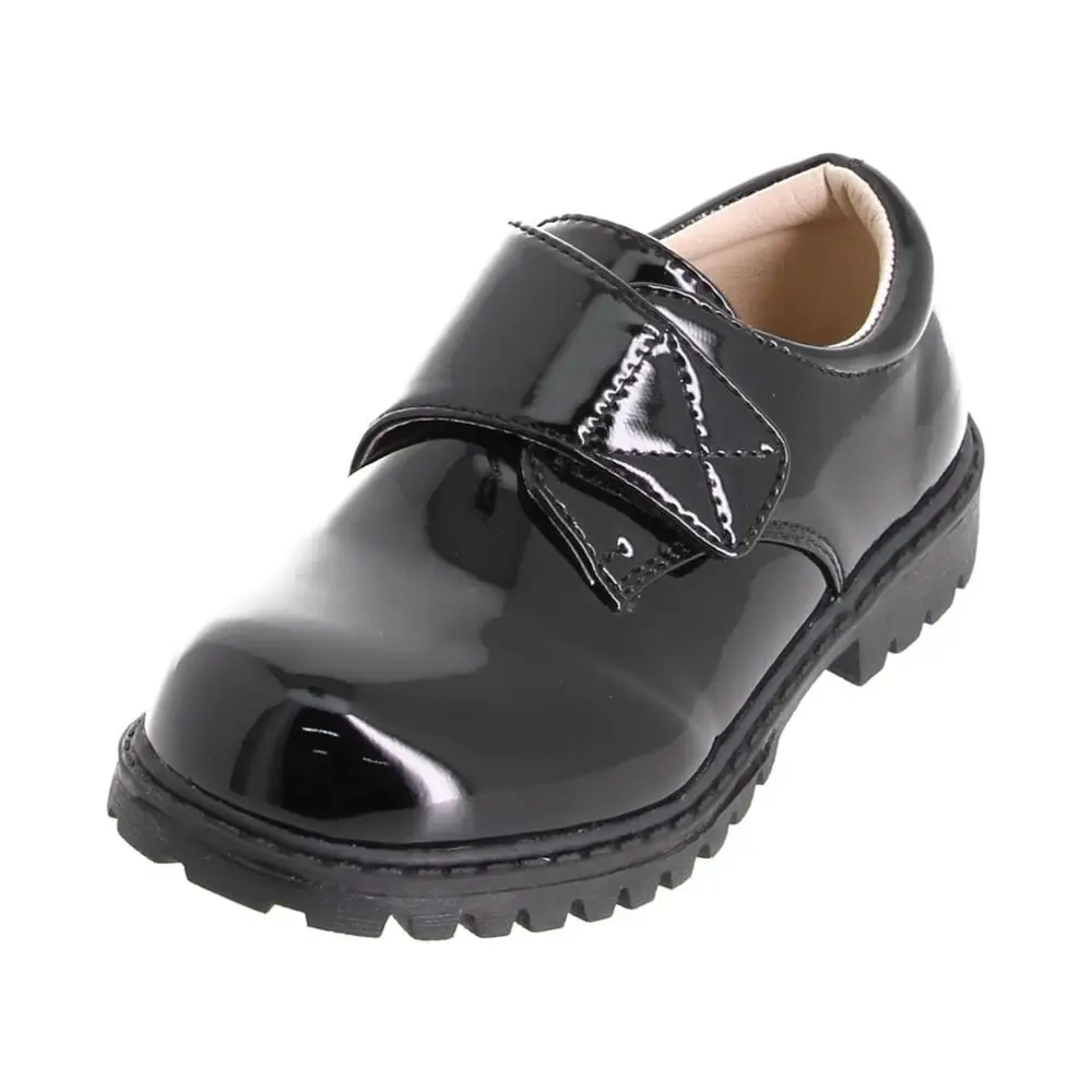 

2020 New 3-5 10 15 Years Boys Shoes For School Black Party Shoe For Kids Autumn Fashion Patent Leather Dance Children Teens Shoe