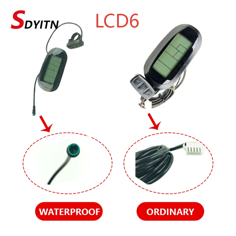 Дисплей SDYITN 24 В/36 В/48 В KT LCD6 с USB портом для электровелосипеда электрического