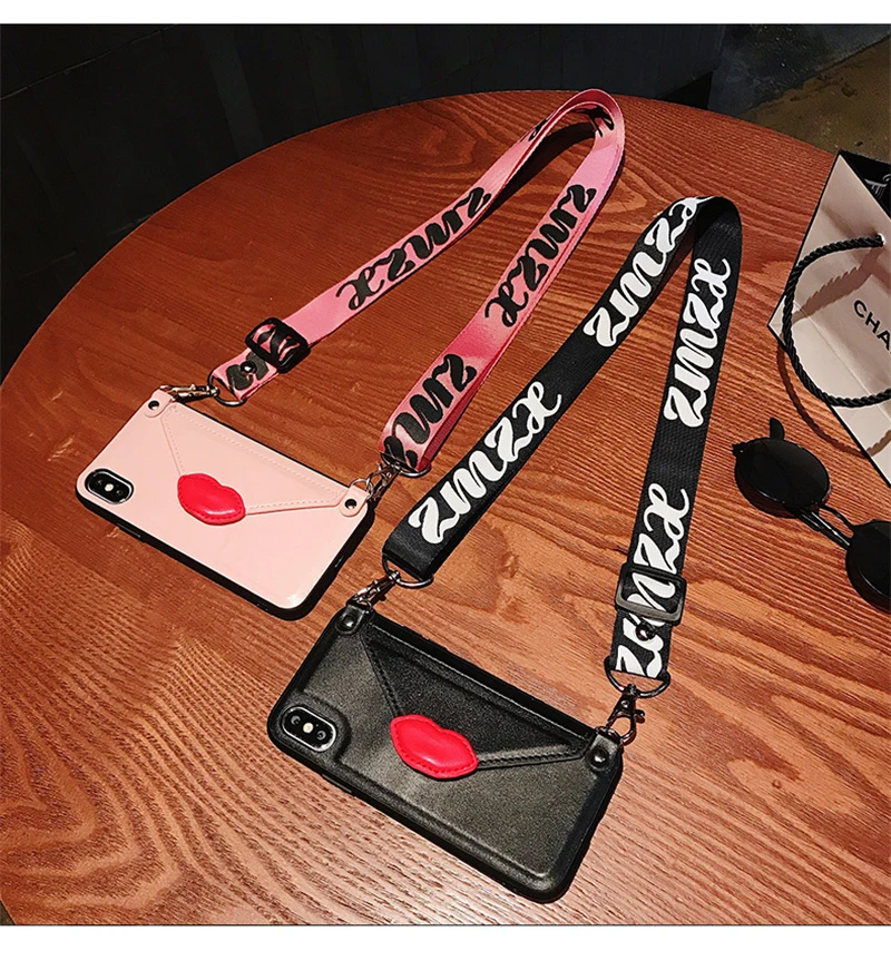

Crossbody Phone Case For iphone 11 XS 12 mini PRO MAX 6 6s 7 8 plus X XR SE Envelope Card Pocket Wallet Leather Strap Cover