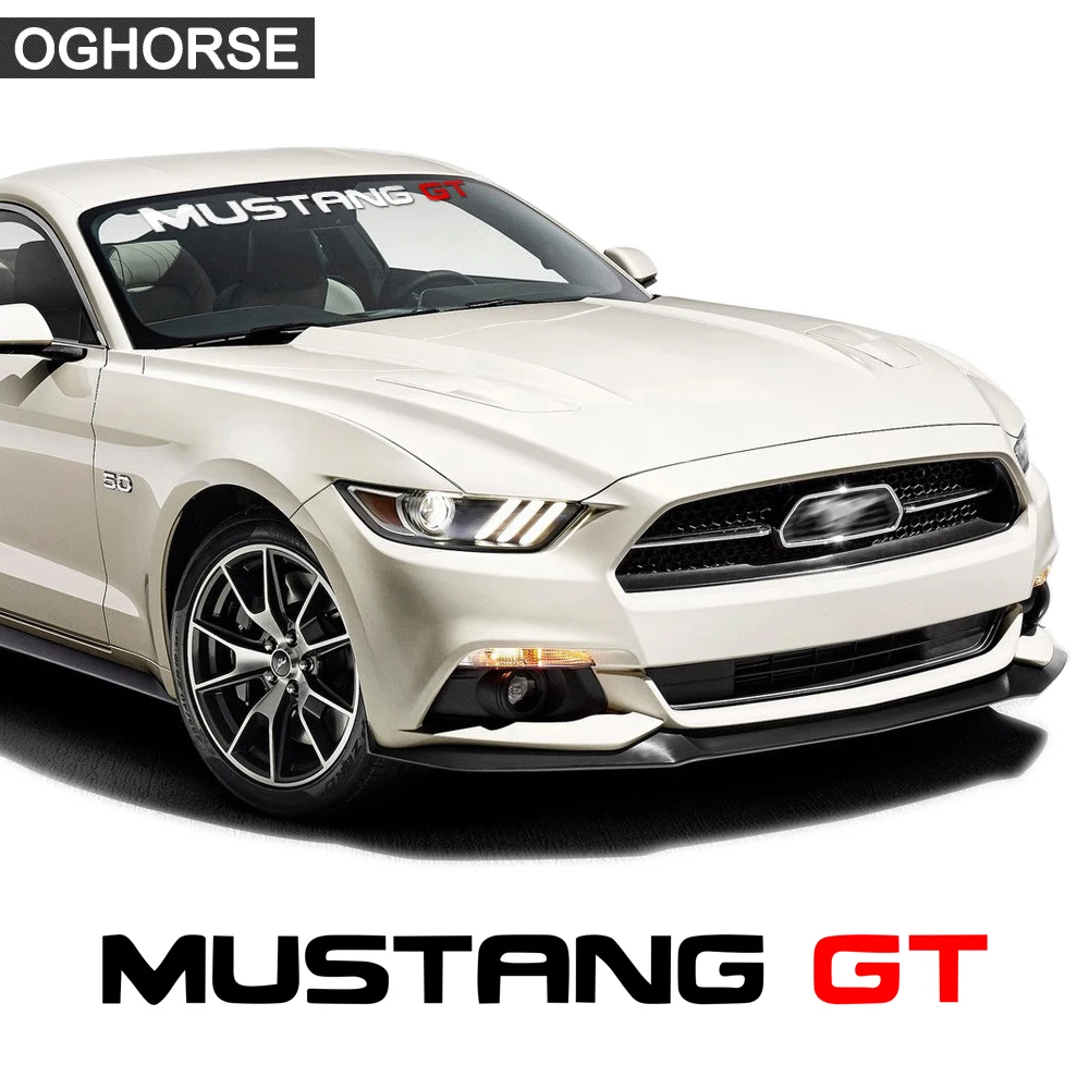 

Для автомобильного стайлинга светоотражающий Windscreen переднее ветровое стекло виниловый стикер окно графическая наклейка для Ford Mustang GT ...