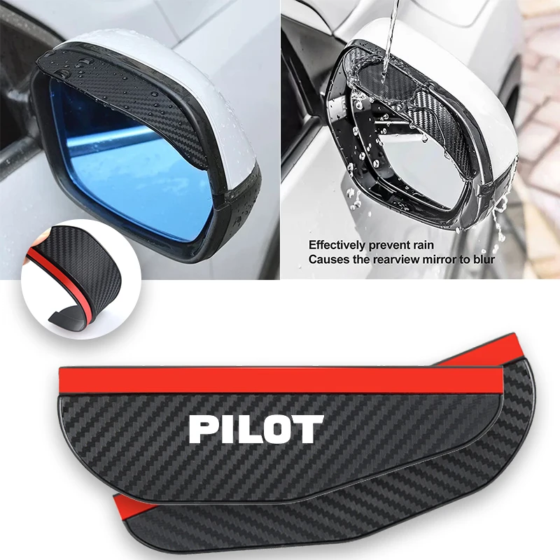 

For Honda Pilot 2009 2011 2016-2019 2021 Carbon Fiber Car Rearview Mirror Rainproof Eyebrow Rain Protector Cover Accessories