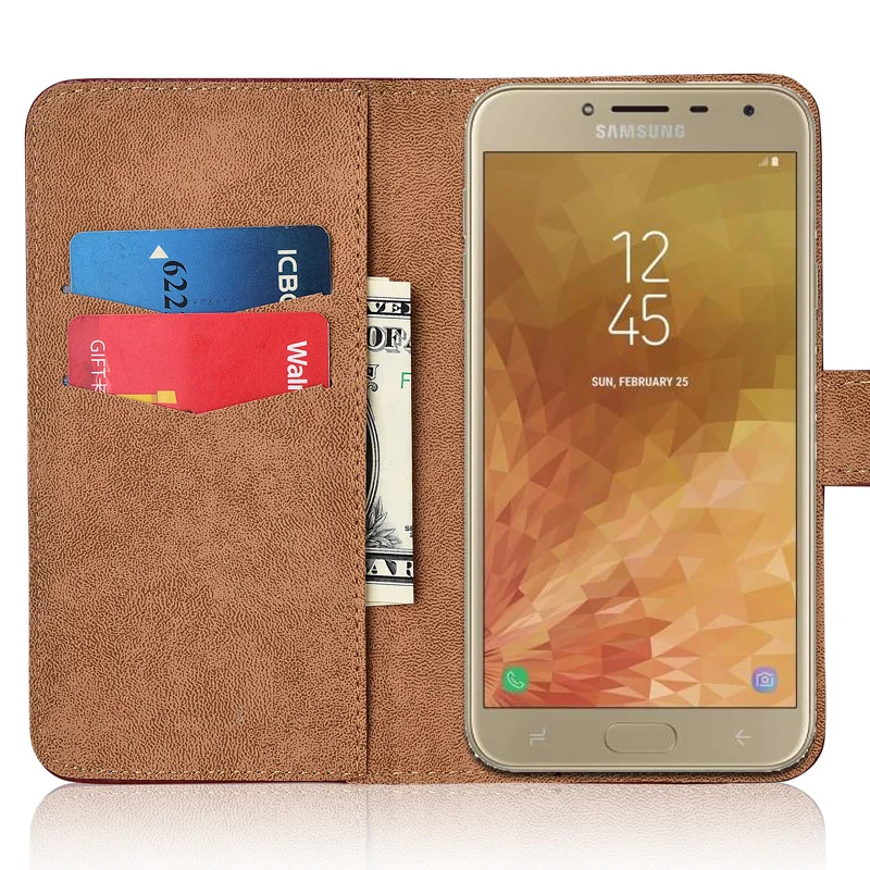Чехол для Samsung Galaxy J4 2018 J400 J400F SM-J400F Классический чехол-бумажник J6 Plus J3 J5 J7 Prime Coque |