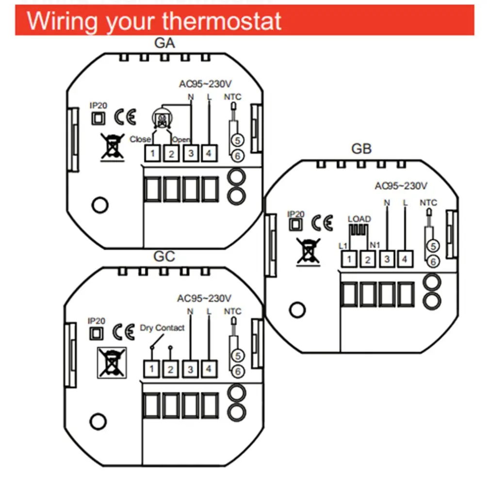 

Smart Thermostat Temperature Controller for Water Electric floor Heating Water/Gas Boiler Works with Alexa Google Home