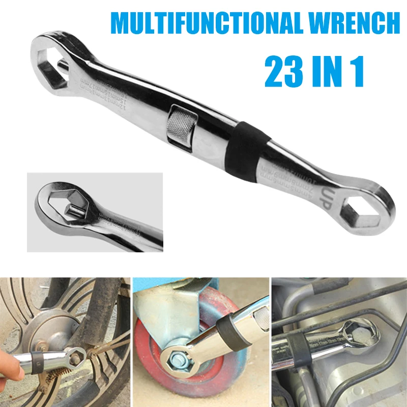 

Multi-function Wrench 23 in 1 Flexible Type Wrench 4-19mm Adjustable Hand Tool Non-slip Wrench-40