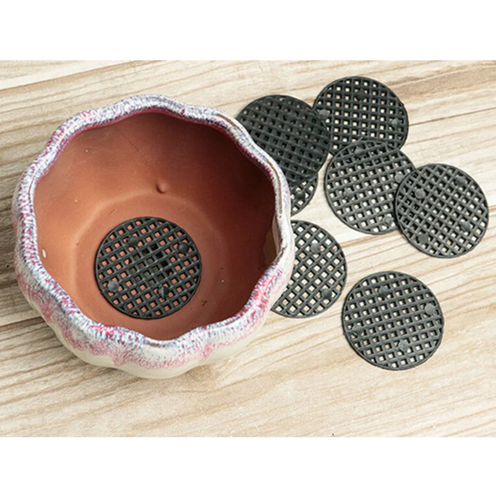100Pcs 4.5cm Garden Bonsai Pot Bottom Grid Mat Flower Hole Mesh Pad Prevent Soil Loss Breathable Gasket Tool | Дом и сад