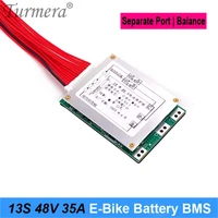 turmera 13s 48v 54 6v 35a balance bms battery protected board separate port for 18650 21700 electric bike e scooter battery use