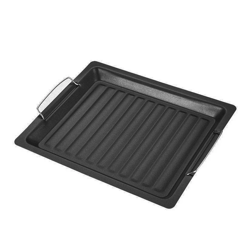 

1PC Grill Pan Non Stick Frying Pan Medical Stone Rectangle Tray Cookware Camping Outdoor BBQ Baking Barbecue Plate Accessories