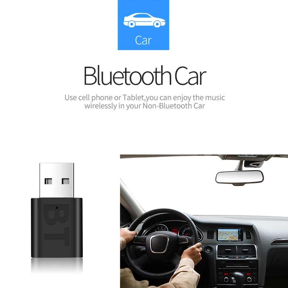 Kebidu Mini 3 5 мм разъем AUX Bluetooth приемник автомобильный комплект аудио MP3 музыка USB ключ
