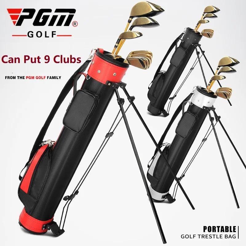 PGM Golf Rack Bags Super Light Waterproof Golf Bracket Package Large Capacity Golf Gun Bags Can Hold 9 Clubs Standard Ball Pack