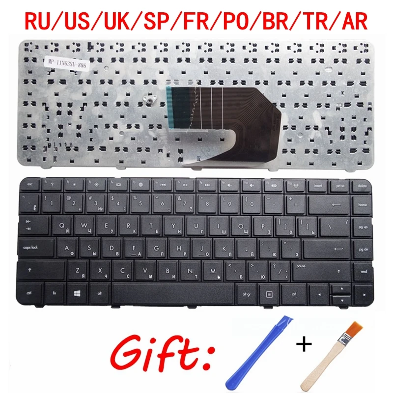 

RU/US/UK/SP/FR/PO/BR/TR Keyboard FOR HP CQ45-m03TX M01TU M02TU M01TX M05TX M02TX CQ430 CQ431 CQ435 CQ436 635 655 650 630 636 G4