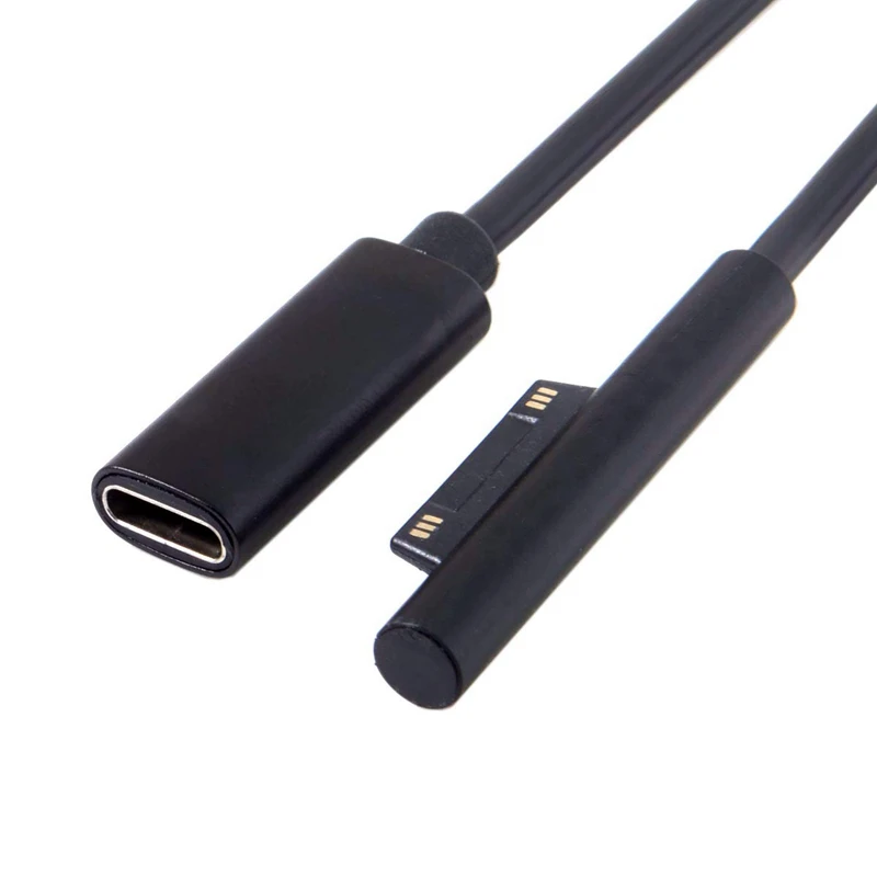 0 2 м женский USB-C зарядный кабель для Microsoft Surface Pro 6/5/4/3 поверхность ноутбука 1/2 45Вт